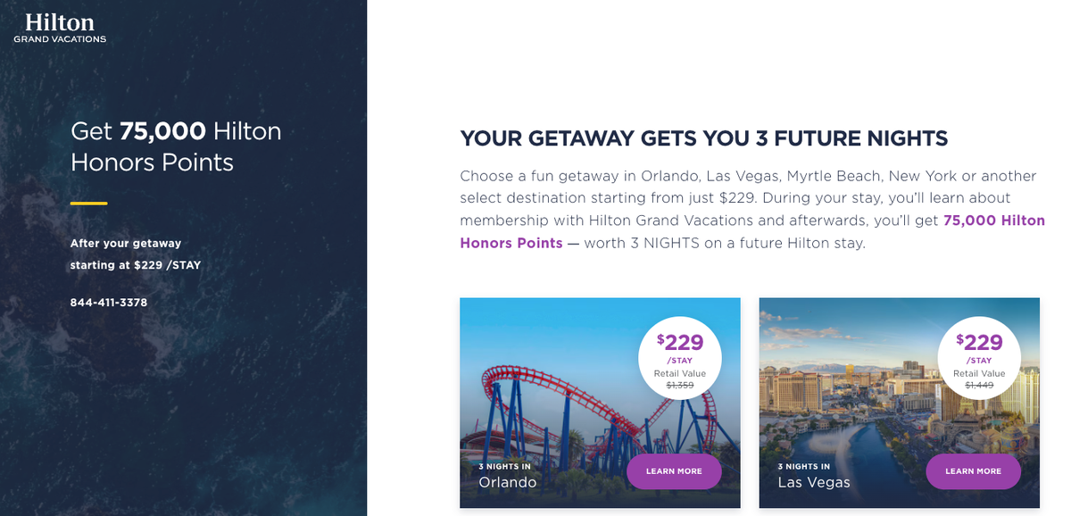 Hilton Grand Vacations promos
